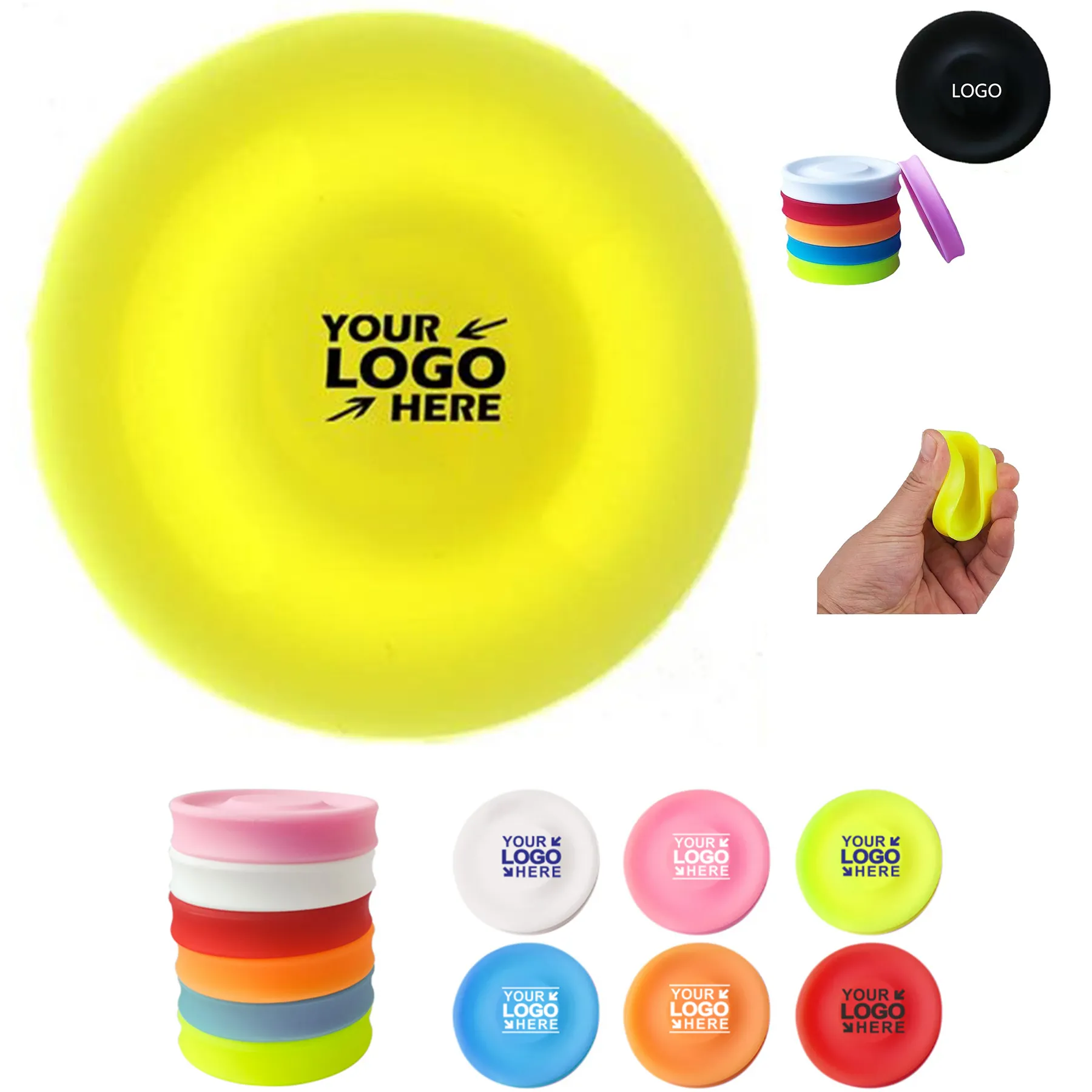 MOQ50Pcs Silicone Pet Flying Disc 2