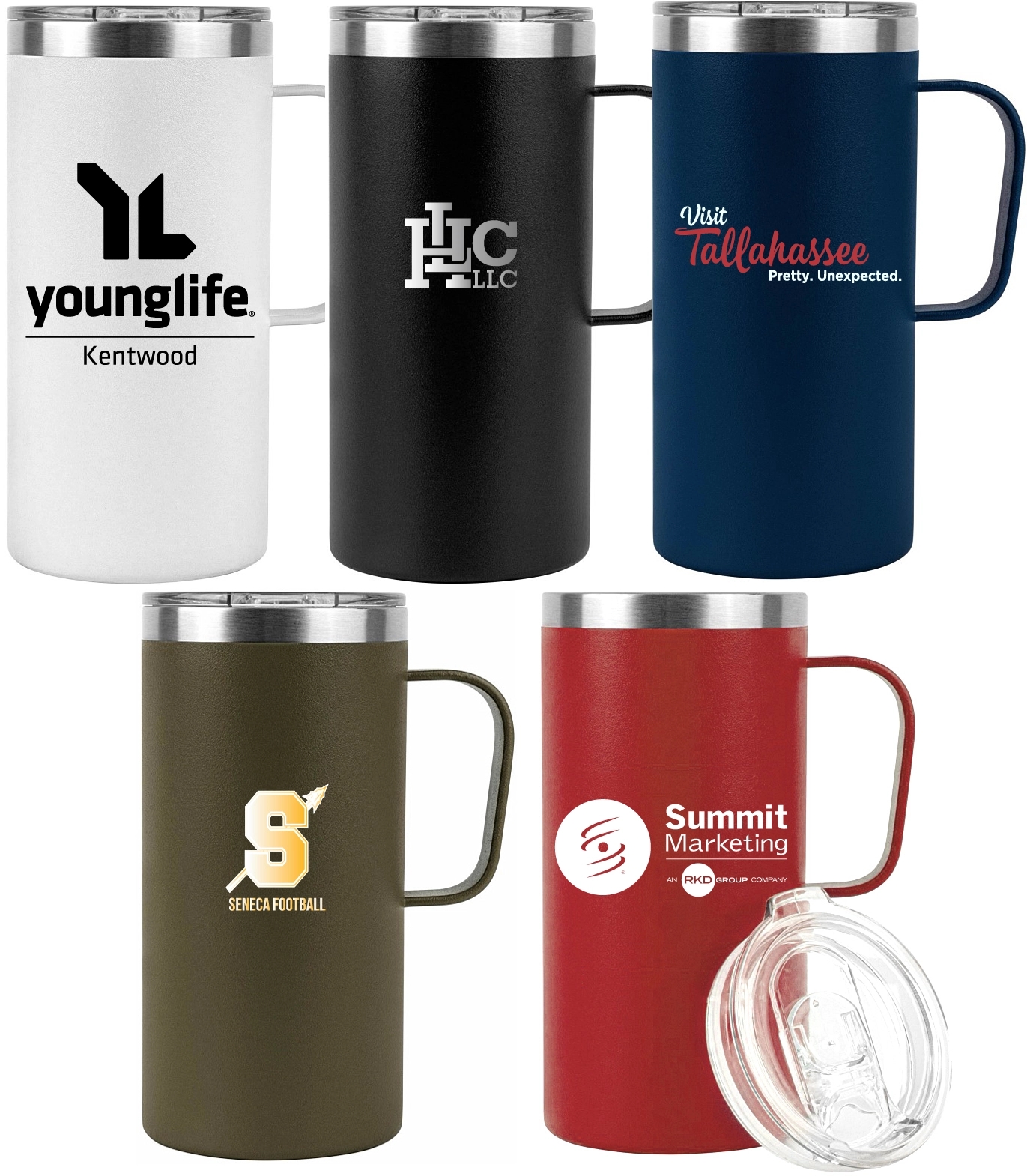 20oz. SS Vacuum Tall Camping Mug W/Handle 5