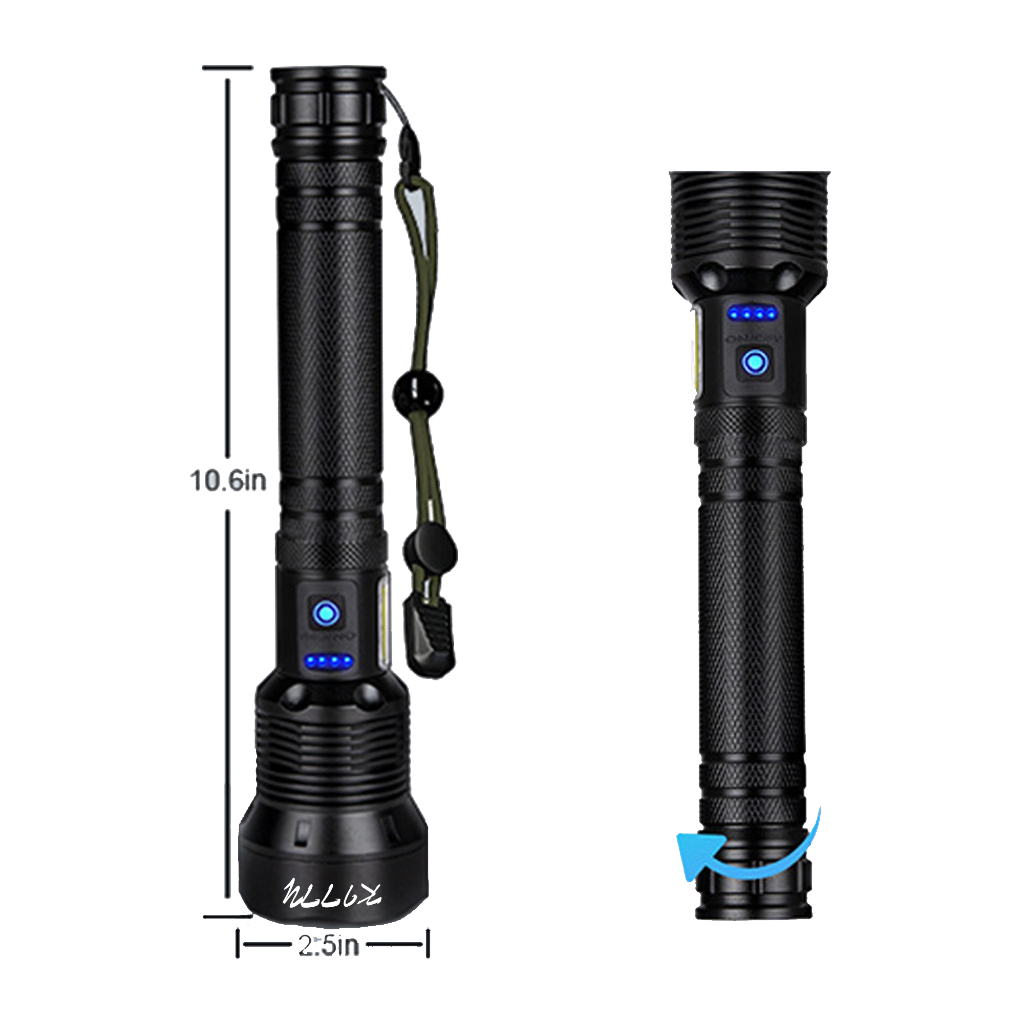 High-Brightness Rechargeable Outdoor COB Flashlight 4