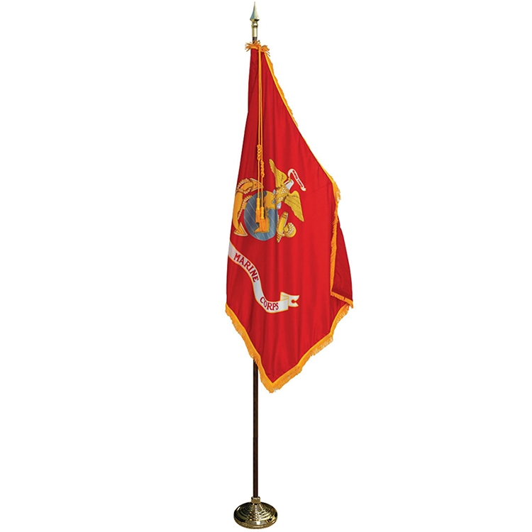 8' Pole & 3' x 5' Flag - Marine Corps Indoor Presentation Set 2
