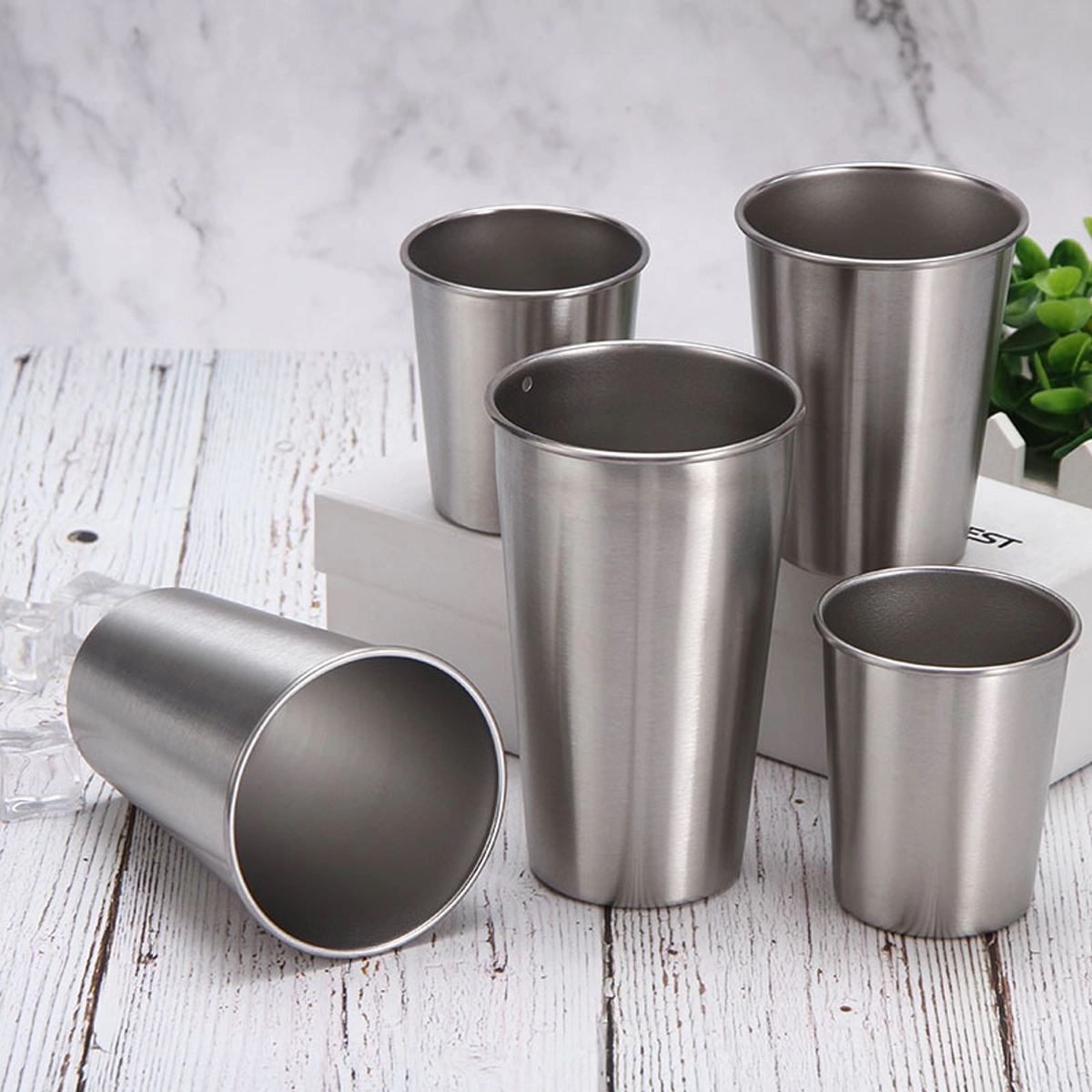 Stainless Steel Cups 12oz Pint Tumbler 4