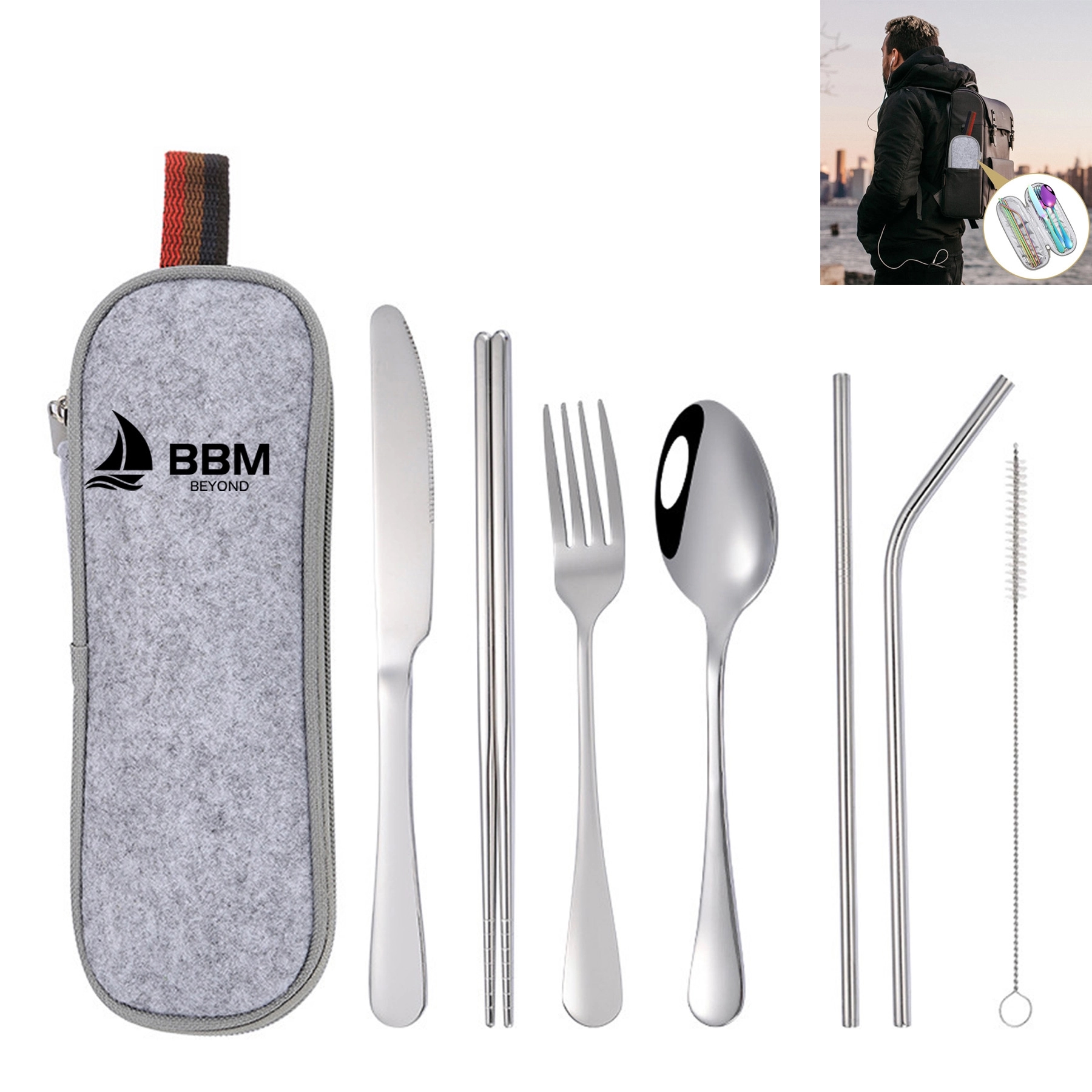 Portable Stainless Steel Tableware Set 1