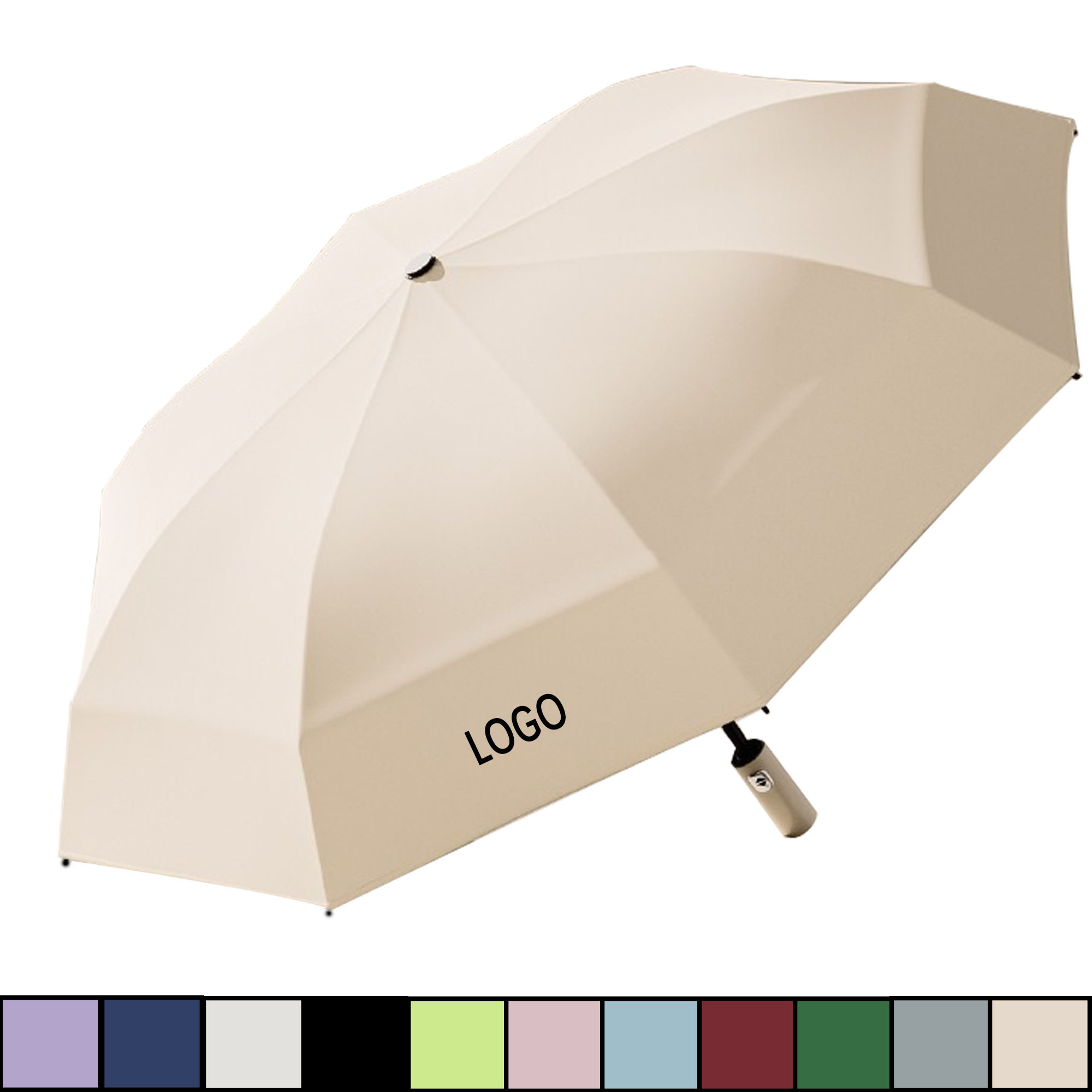MOQ20 Recycled Automatic Folding Umbrella Sun Rain 2