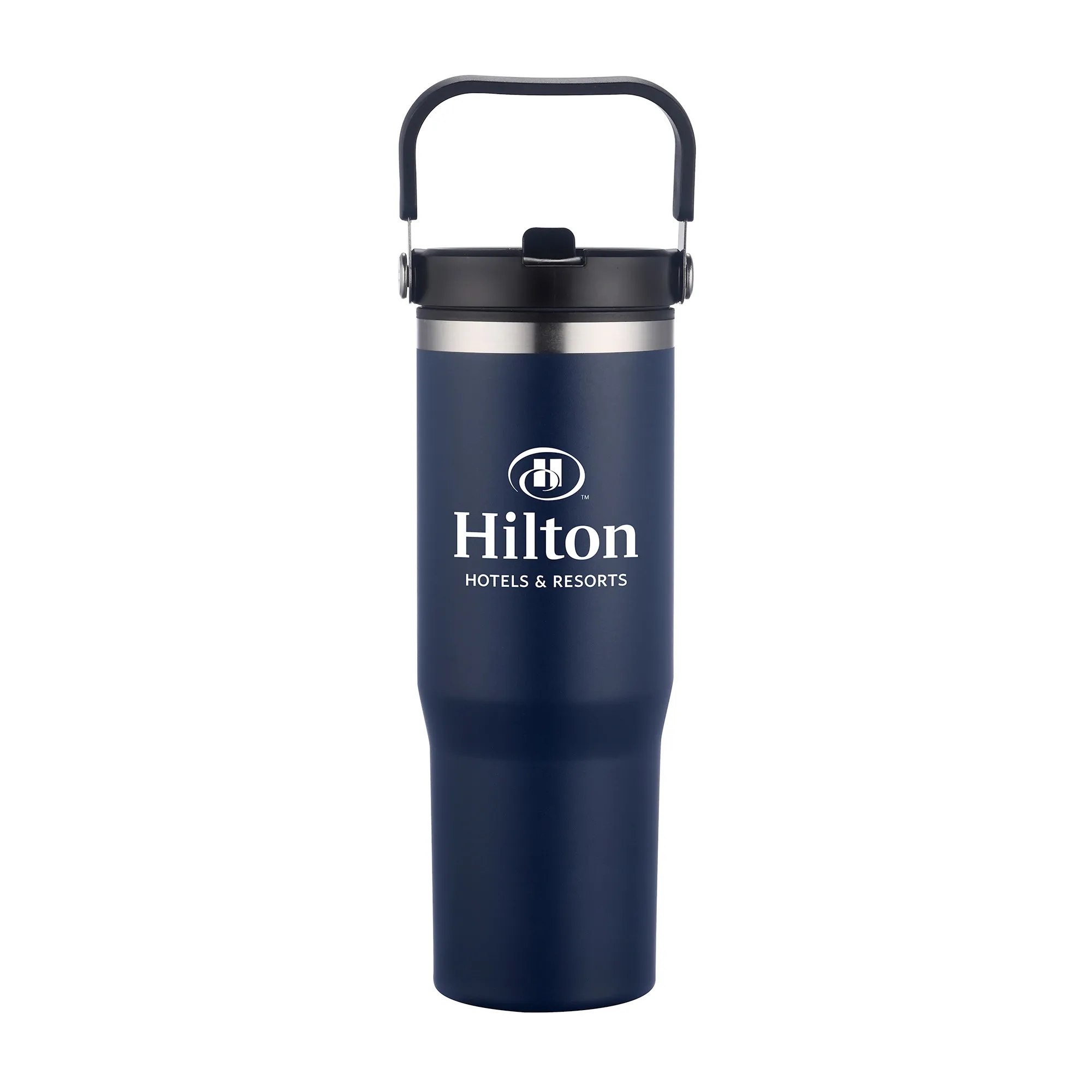 30oz. Double Wall SS / PP Mug with Handle and Flip Straw 9