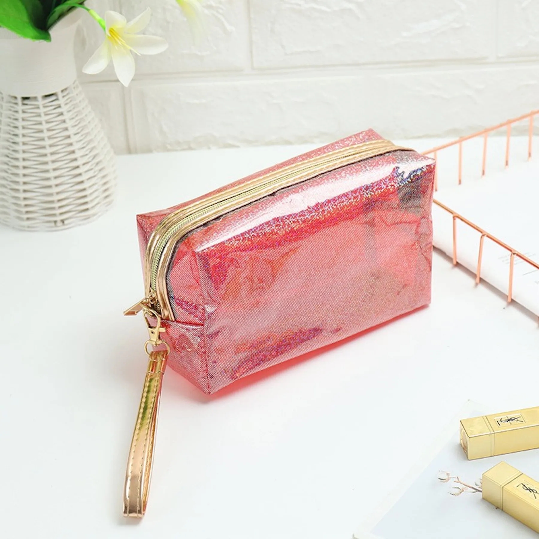 Waterproof Glitter Translucent Cosmetic Bag Woman 9
