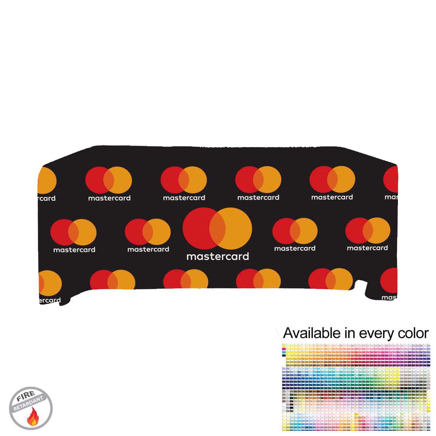 72 Hr Fast Ship - Tradeshow Booth Package, 8' EuroFit Tension Fabric Display & PREMIUM 6'Tablecloth 6