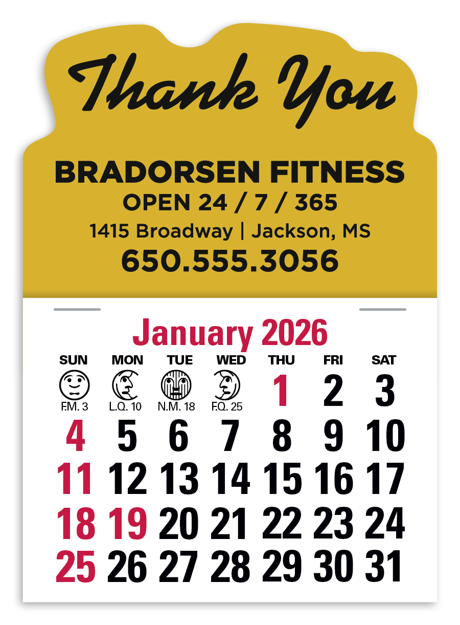 Press-N-Stick Standard Calendar