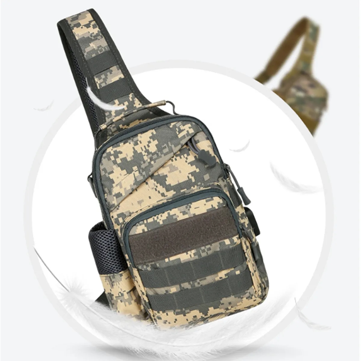 Tactical Outdoor Sling Crossbody Lure Bag w/ USB Port 6