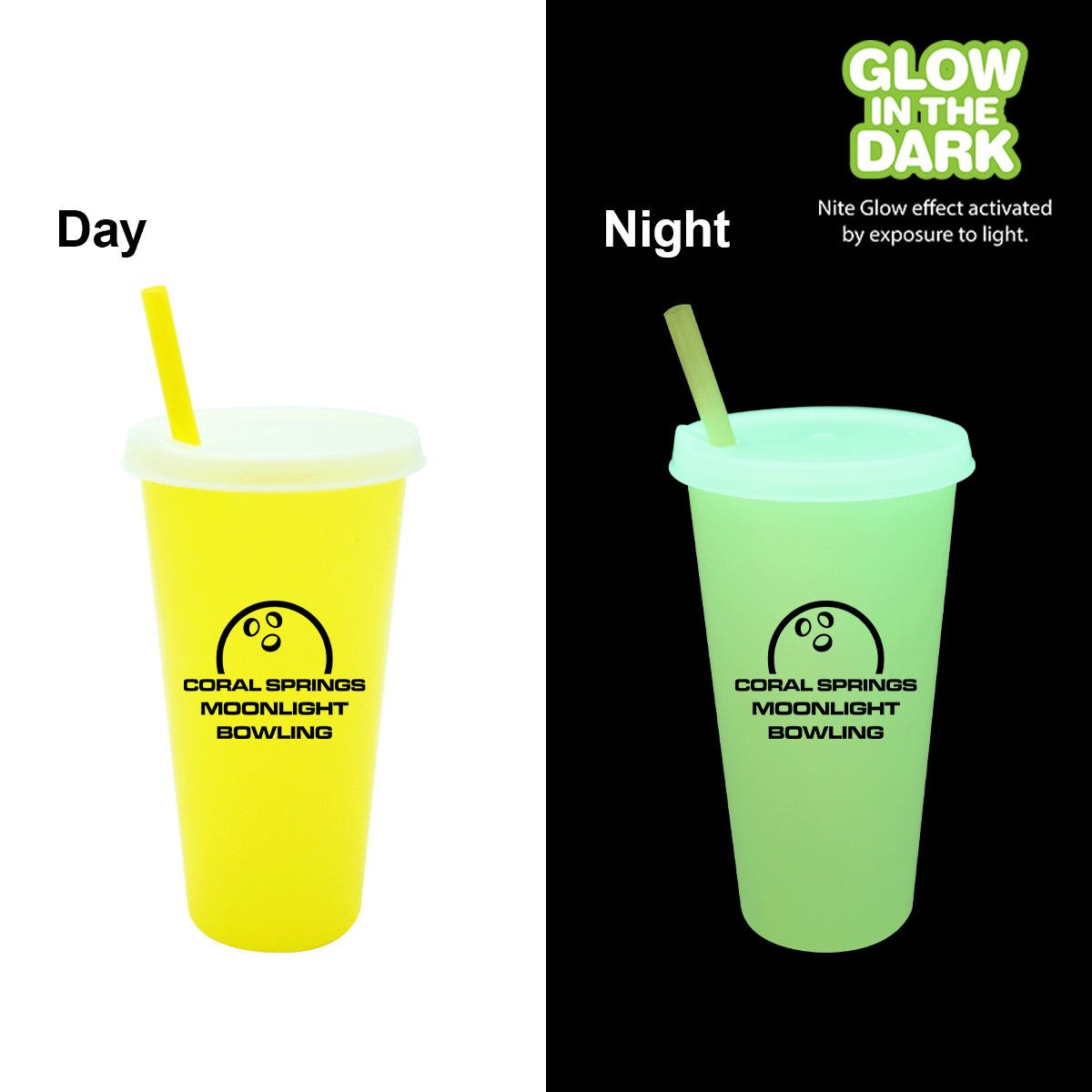 Nite Glow 26 oz. Tumbler with Lid & Straw 2