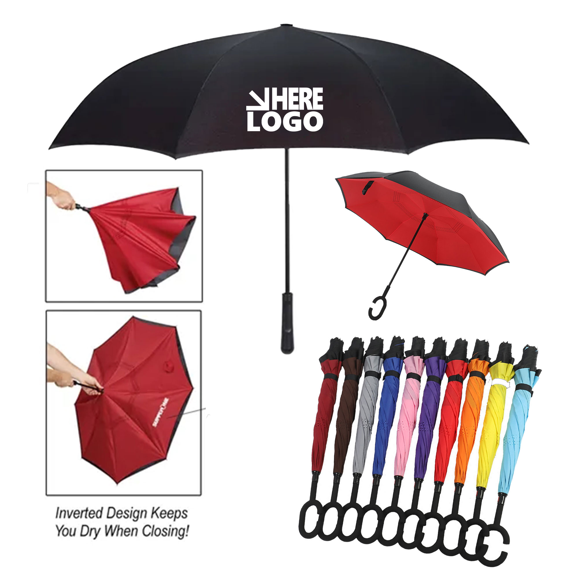 MOQ 50 Reverse Umbrella Arc Two-Tone 2