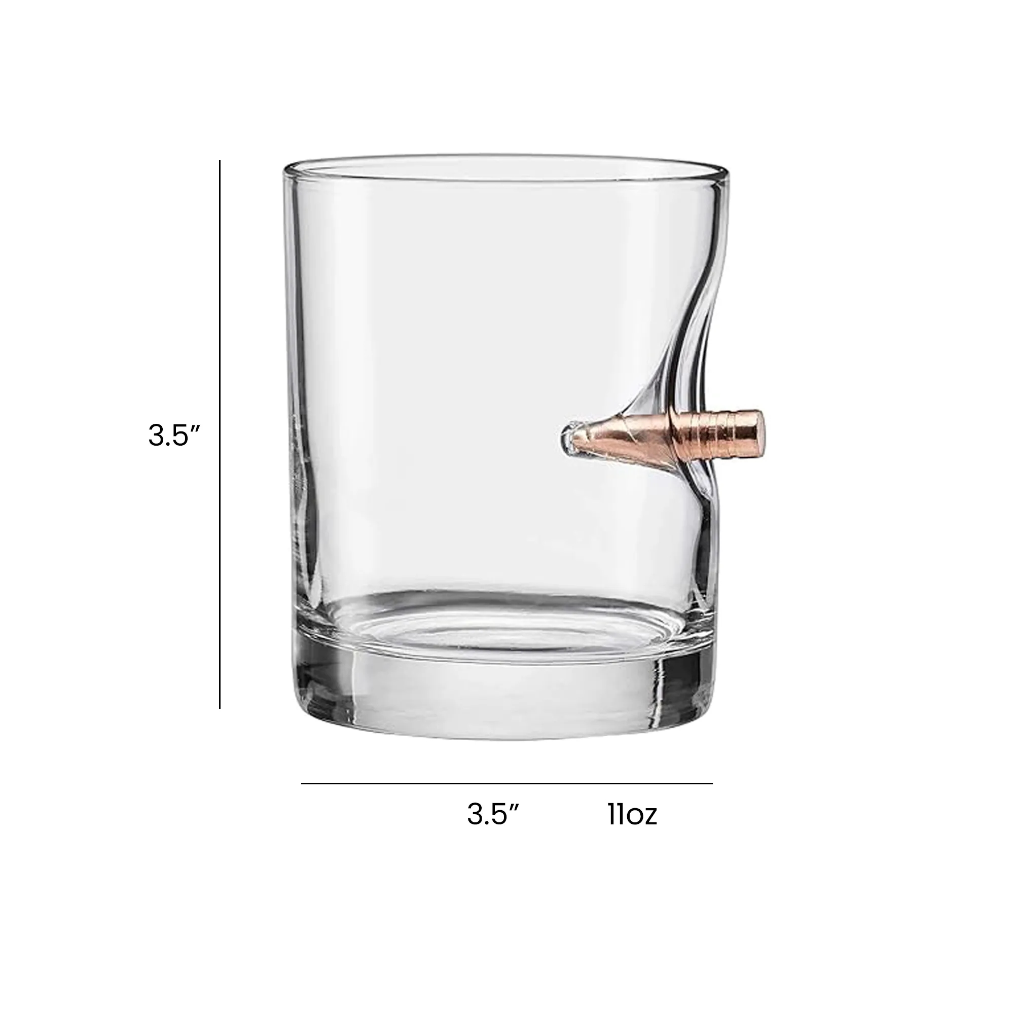 Glass Cup Creative Shape 11oz With Bullet 4
