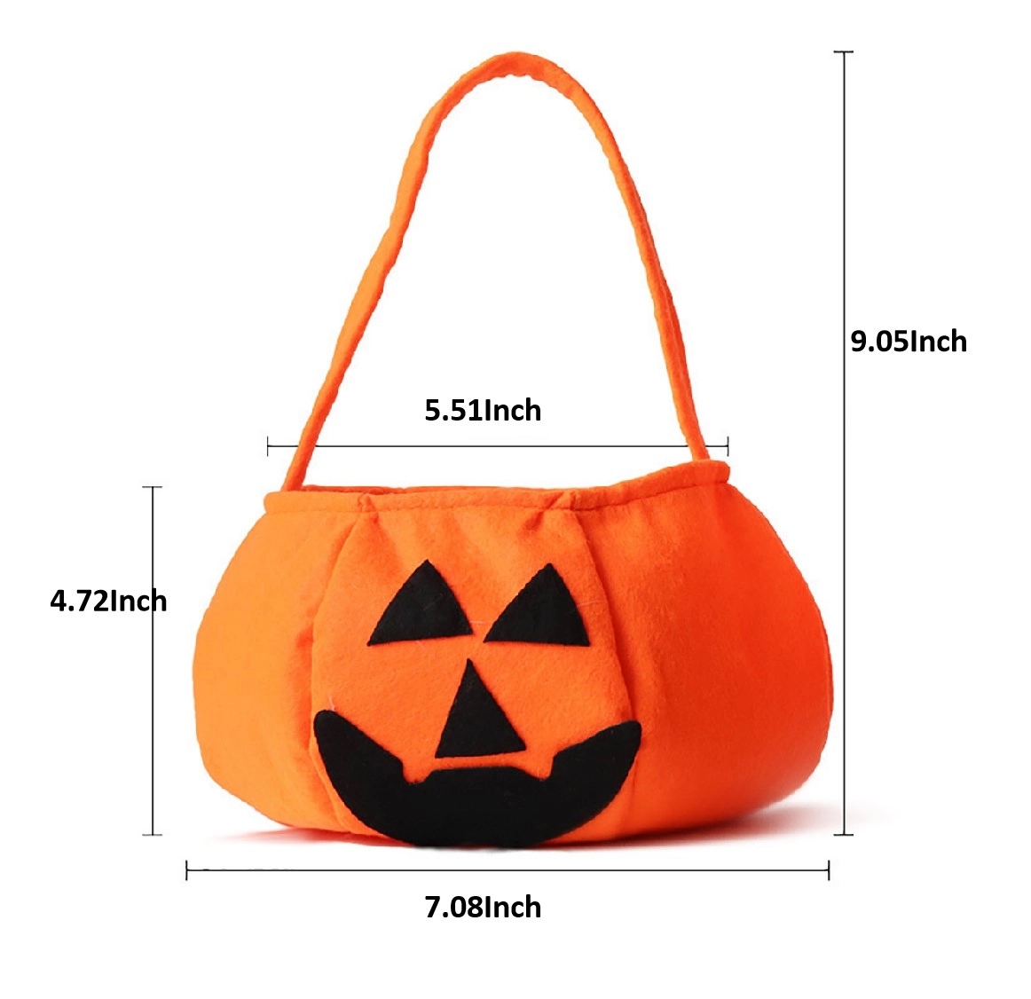 Halloween Pumpkin Candy Bags for Kids Non-Woven Buckets 3