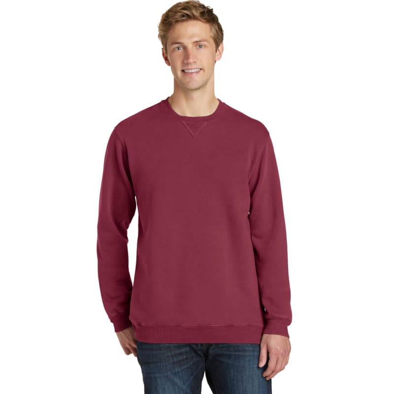 Port & Company Beach Wash Garment-Dyed Crewneck Sweatshirt, custom hoodie or sweatshirt with logo imprint 125