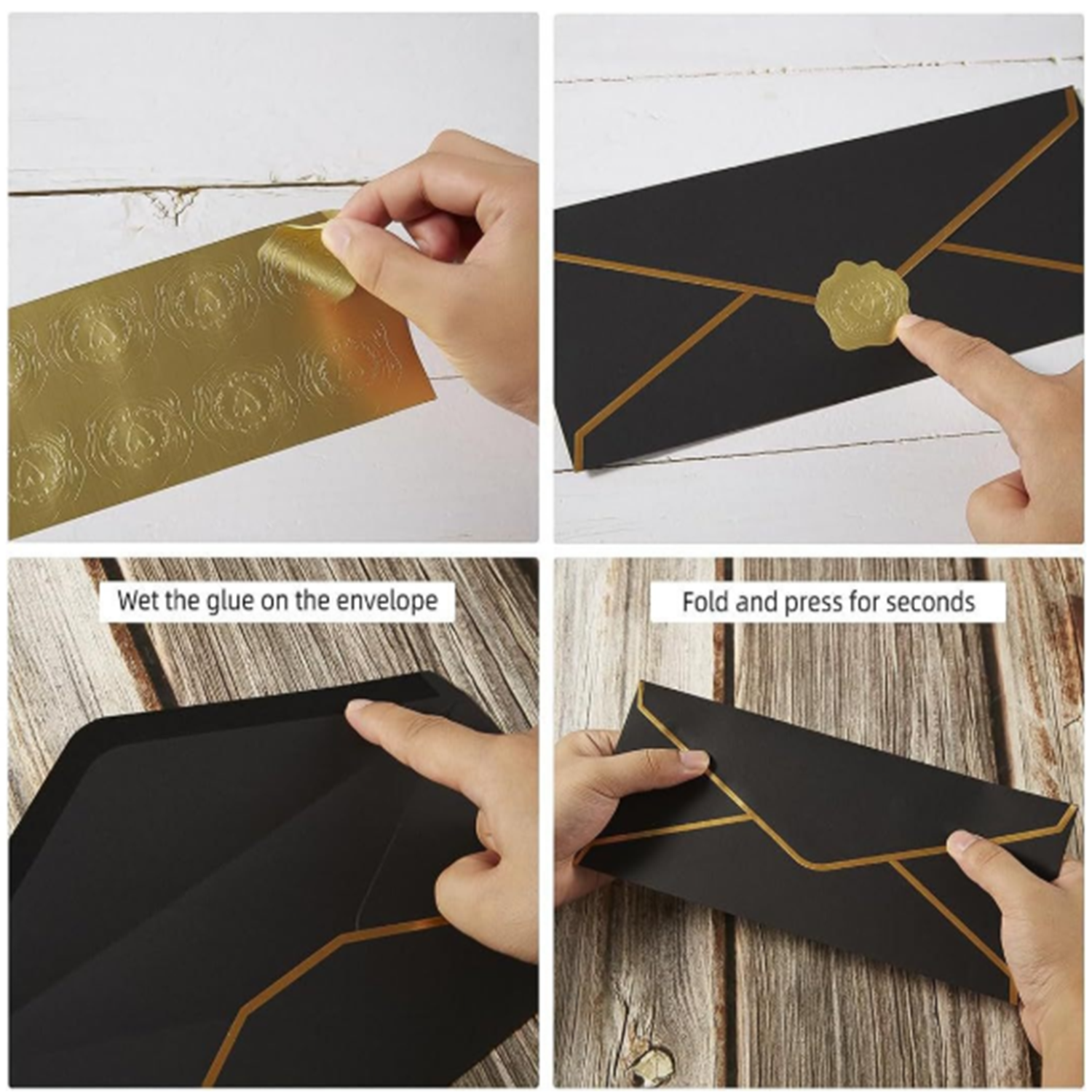 Elegant Gold-Foil Invitation Envelope 17
