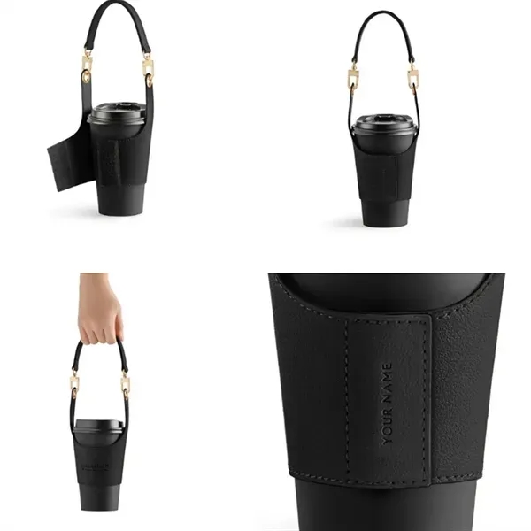 PU Leather Coffee Cup Carrier 10