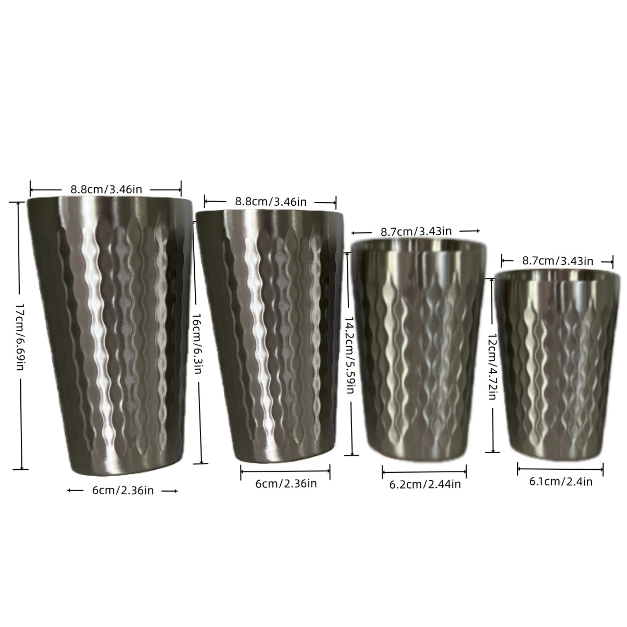 Stainless Steel Stackable Beer Cup 6 oz 22 oz 2