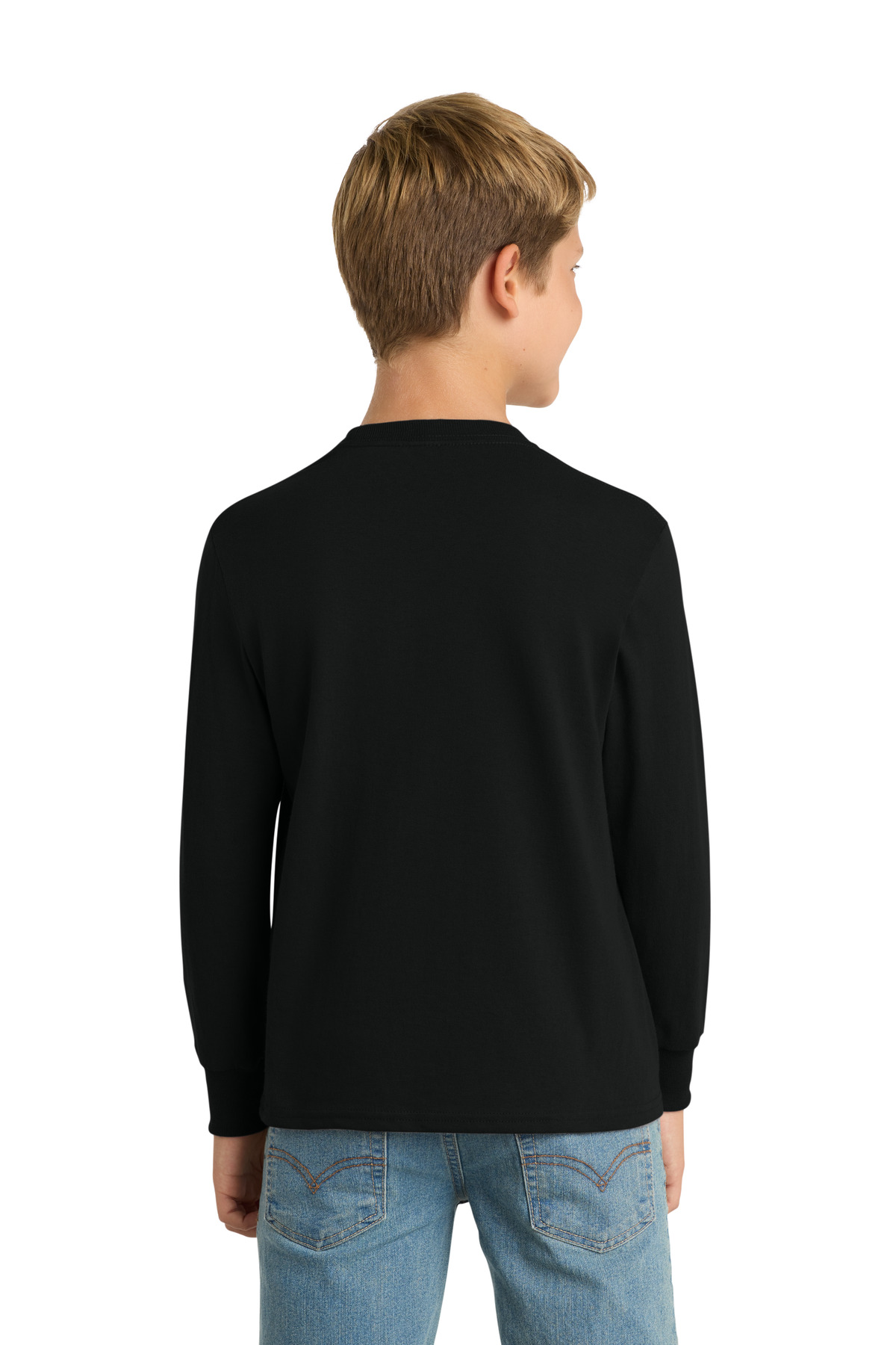 Port & Co Youth Long Sleeve Core Cotton Tee. PC54YLS 102