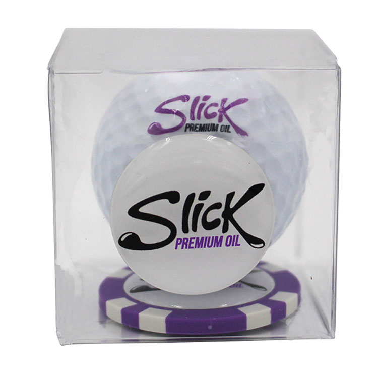 Golf Ball Cube with Poker Chip Ball Marker 1