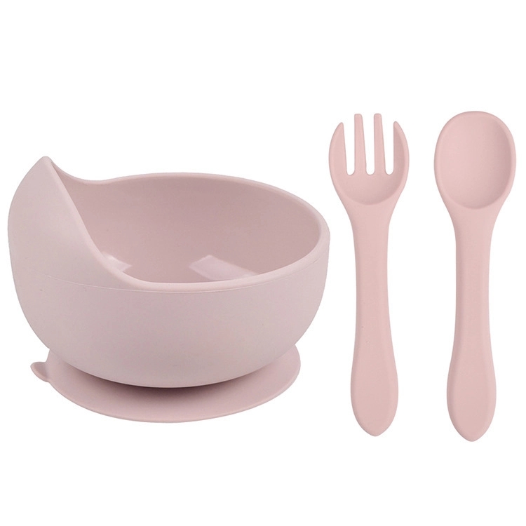 Silicone Suction Bowls for Baby with Spoon and Fork 30
