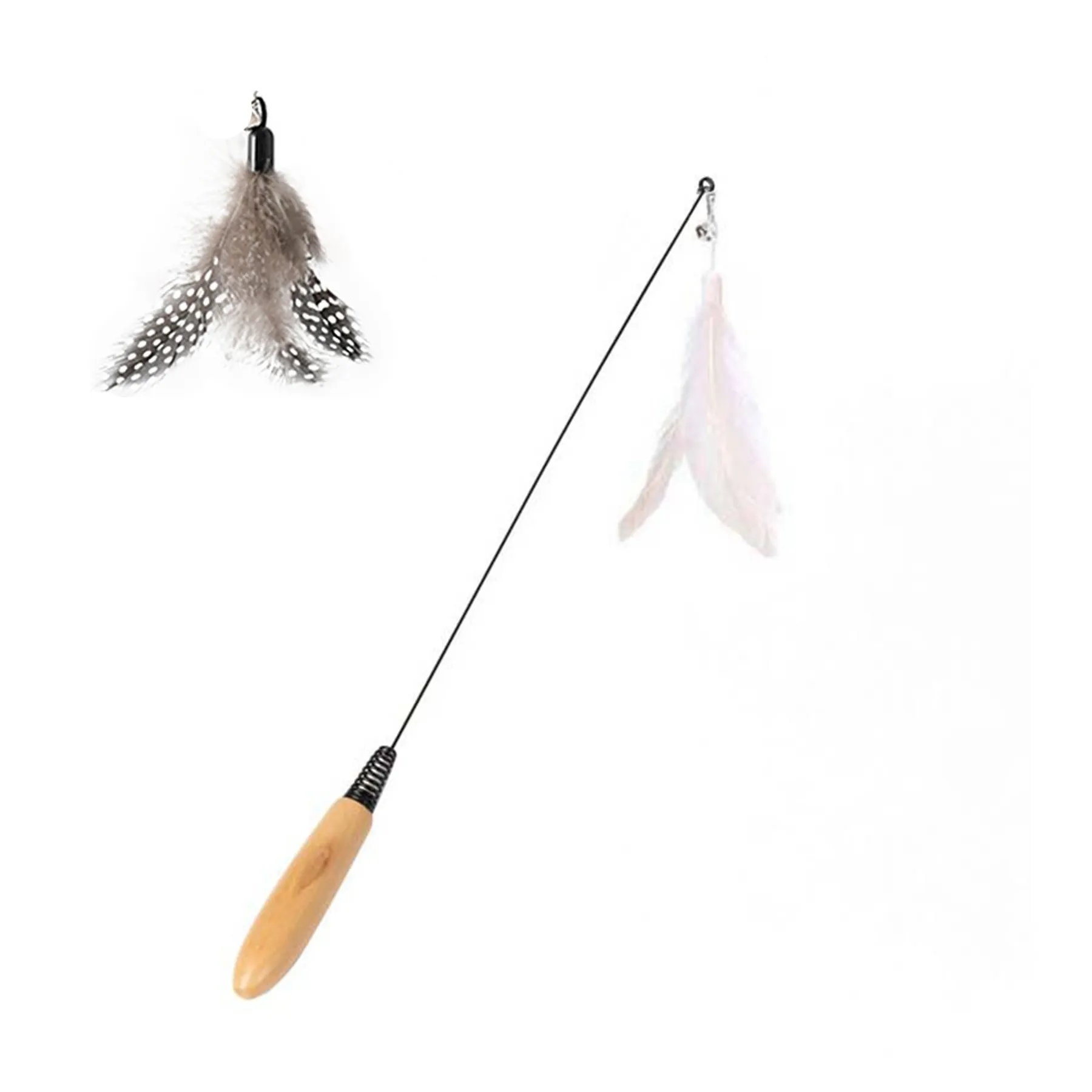 Wood Handle Cat Stick Toy 4