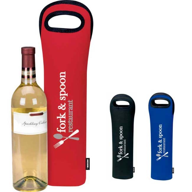 Bordeaux Single Wine Bottle Cooler Carrier, custom koozie with logo imprint 15