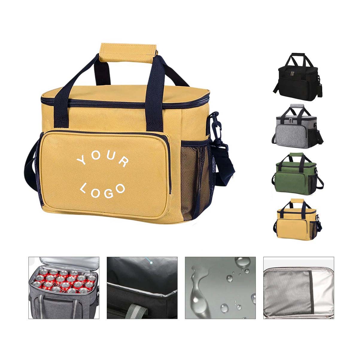 15L Waterproof Picnic Cooler Bag with Insulated Lining 7