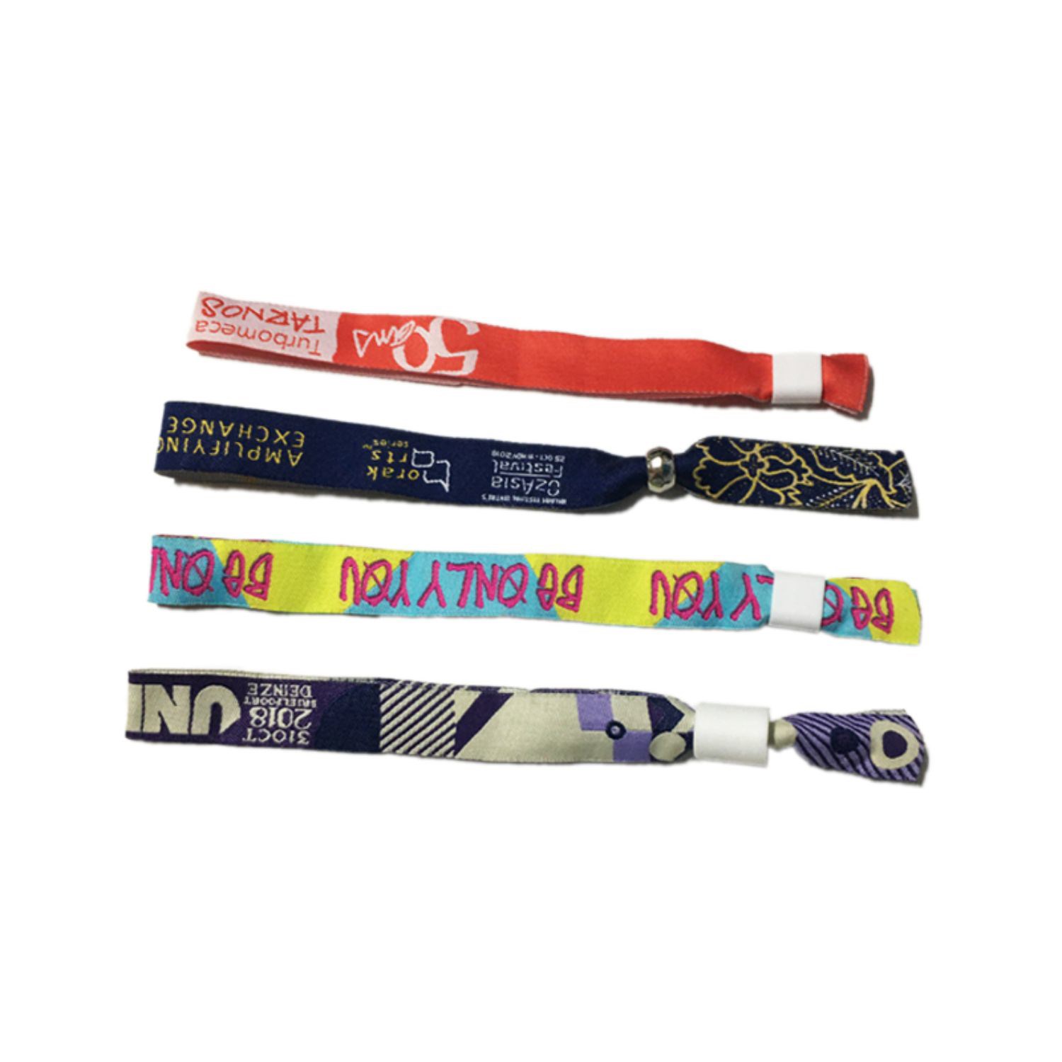 1/2" Custom Woven Event Wristband w/ Locking Bead 4