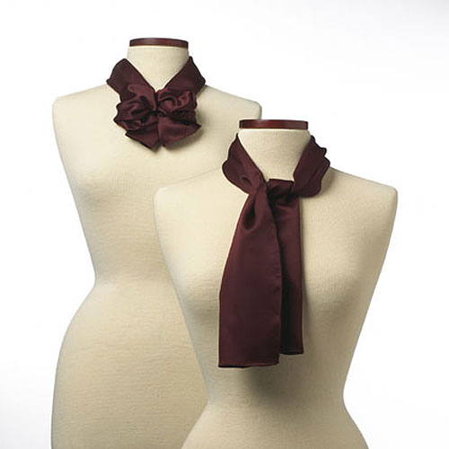 Maroon Silk Scarf - 8"x45" 2