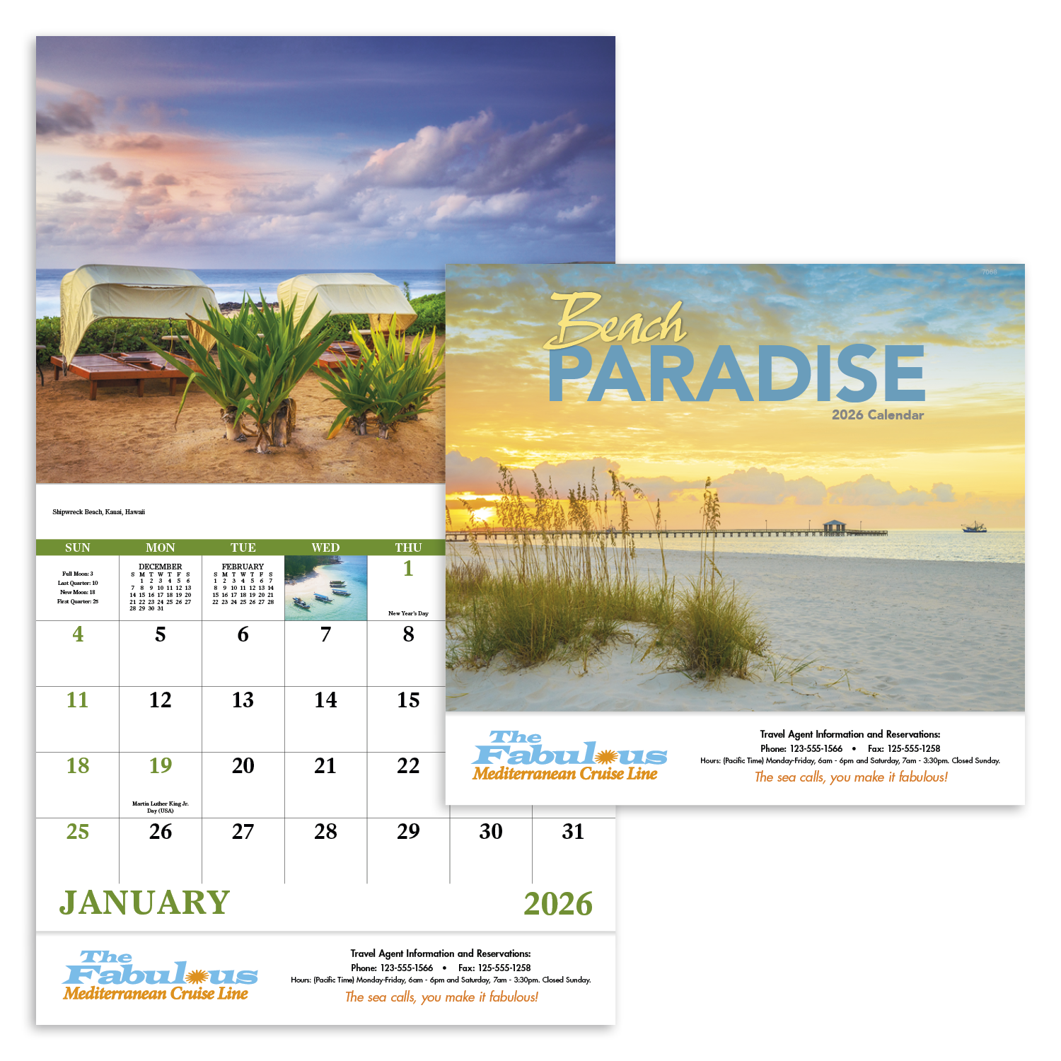 Good Value™ Beach Paradise - Stapled Calendar 6