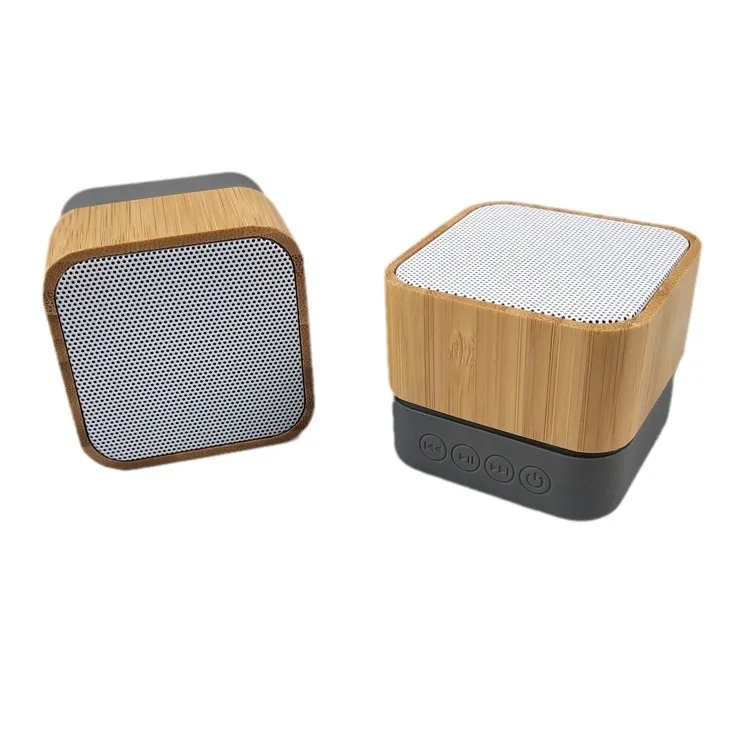 Bamboo Square Mini Portable Speaker 5