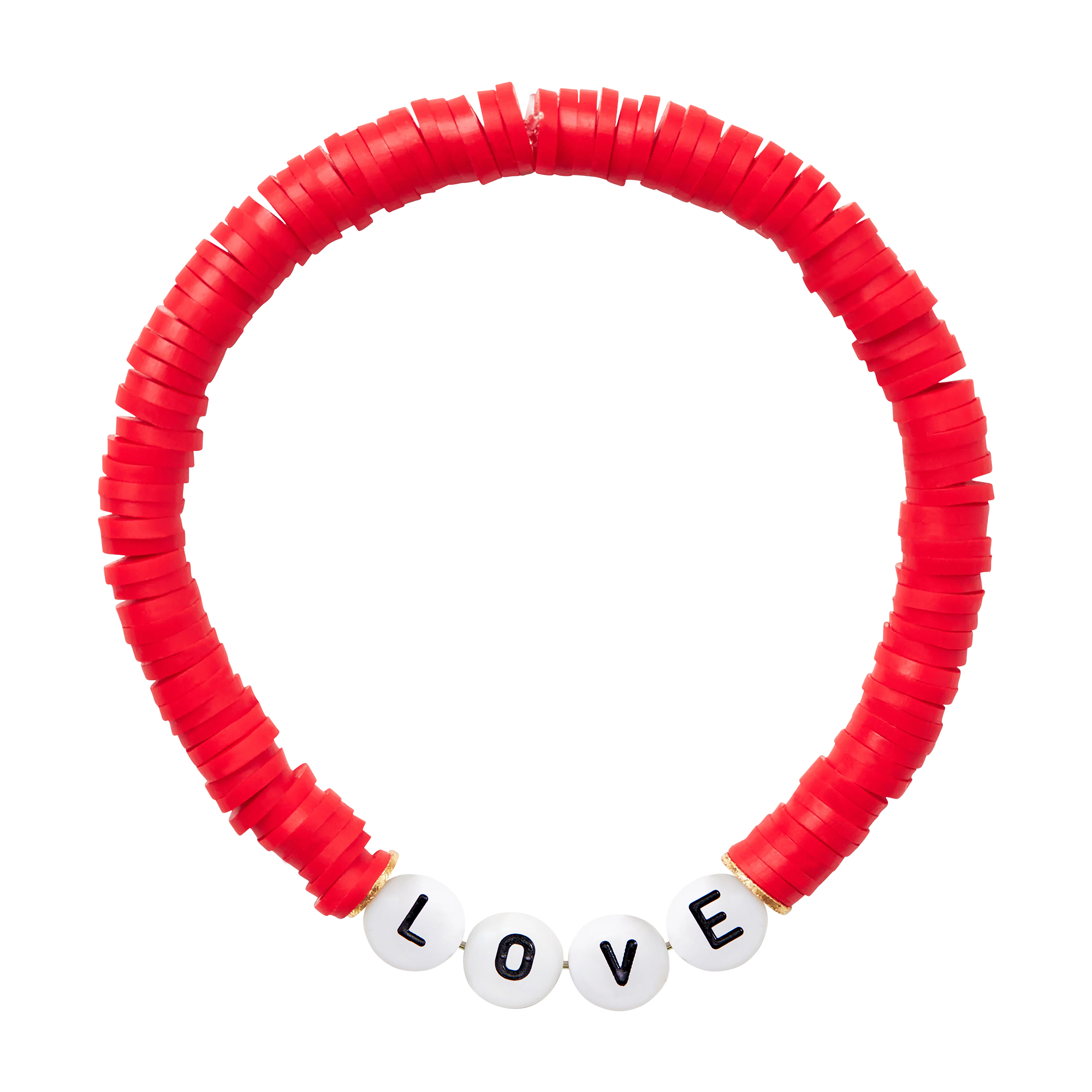 Handmade Bohemian Stackable Letter Beaded Soft Clay Bracelet 19