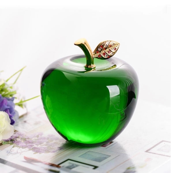 Crystal Apple Paperweight 6