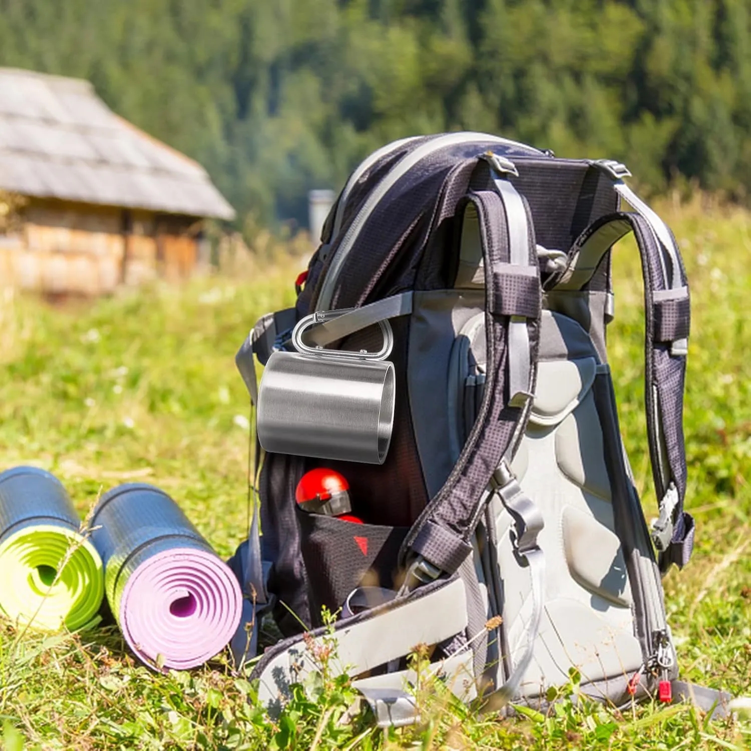 Stainless Steel Camping Carabiner Mugs 5