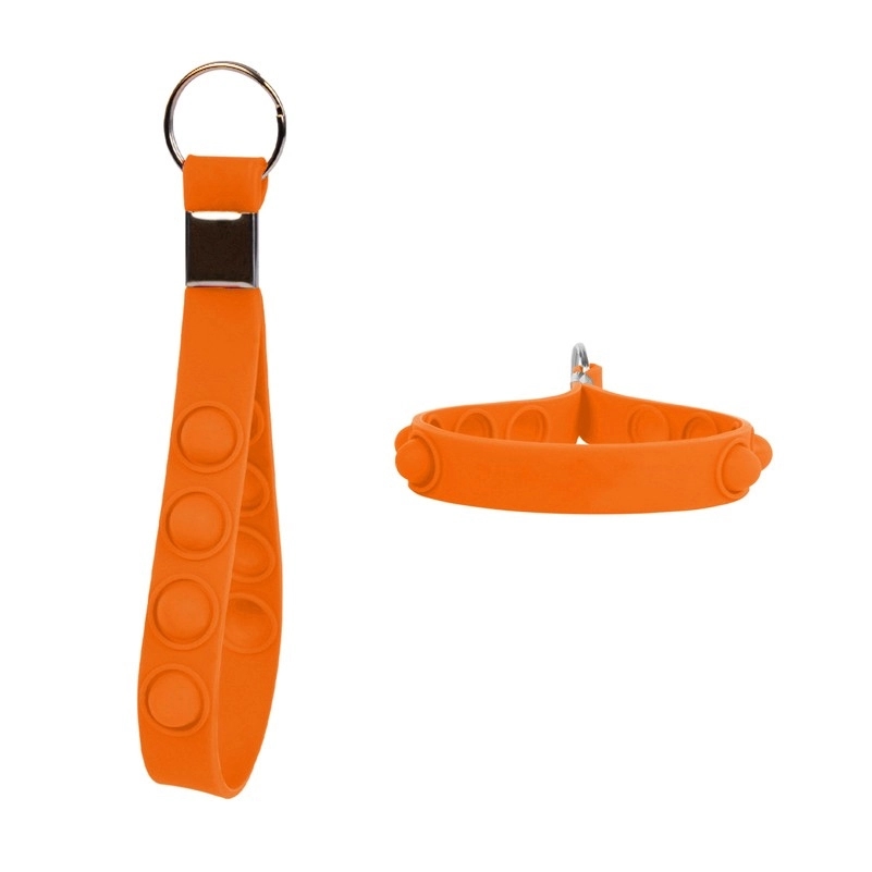Silicone bubble wristband keychain 3