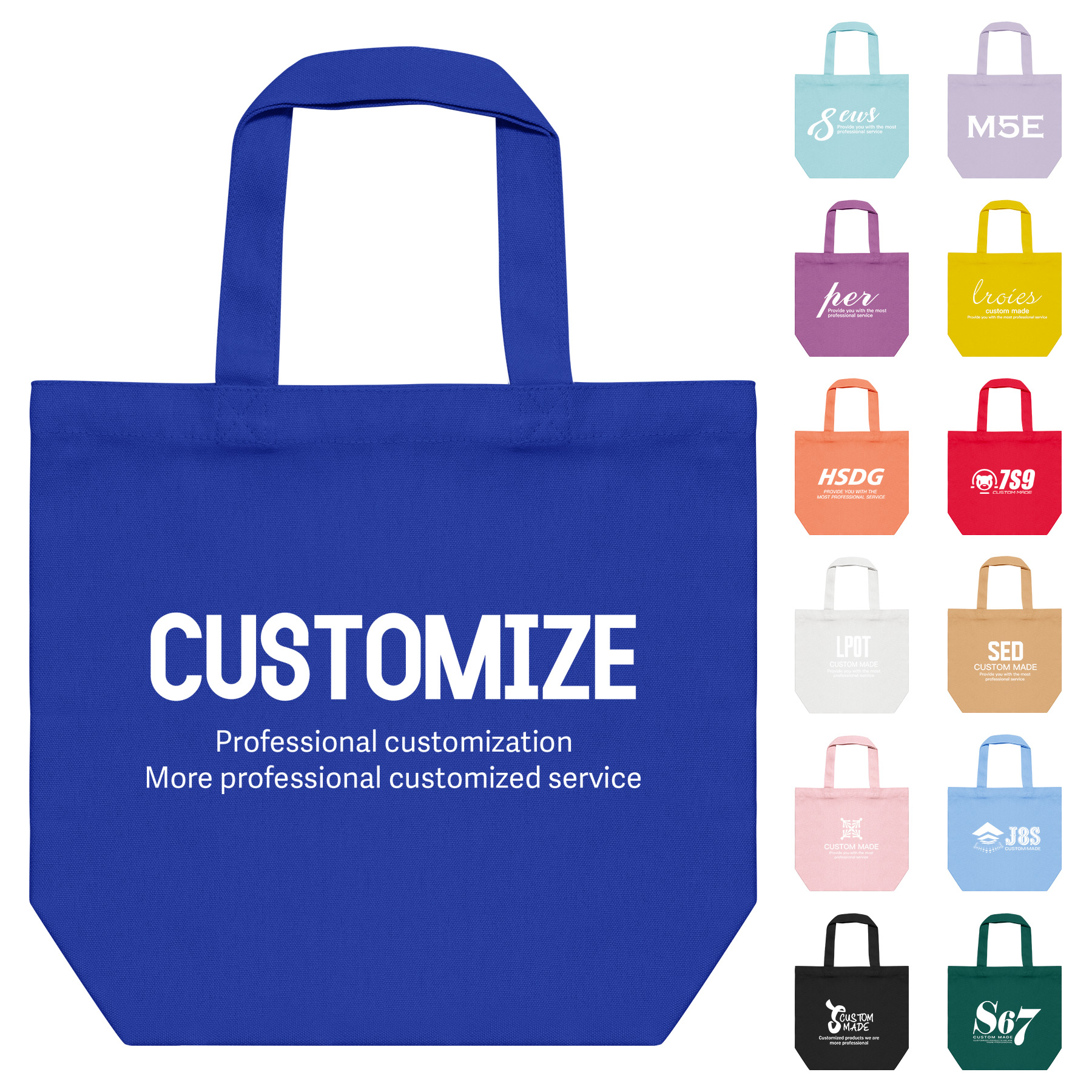 Colorful Canvas Tote Bag, custom tote bag with logo imprint 7