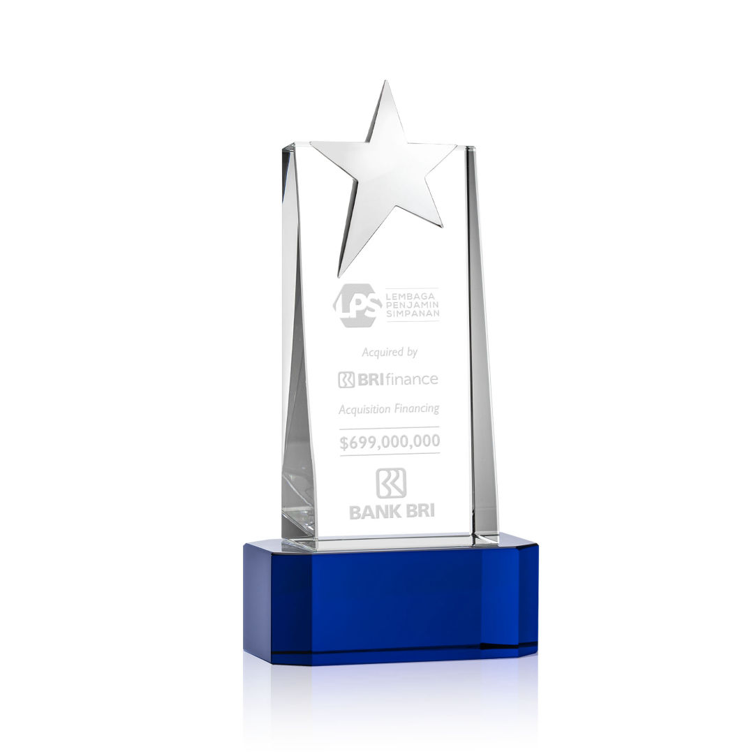 Fanshaw Silver Star Award on Base - Blue 8