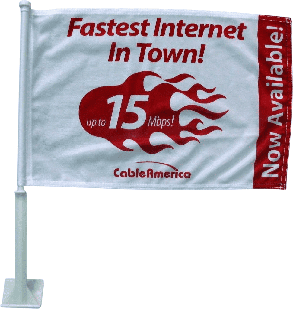 Car Flag DOUBLE SIDED Premium Polyester - Custom Printed 27