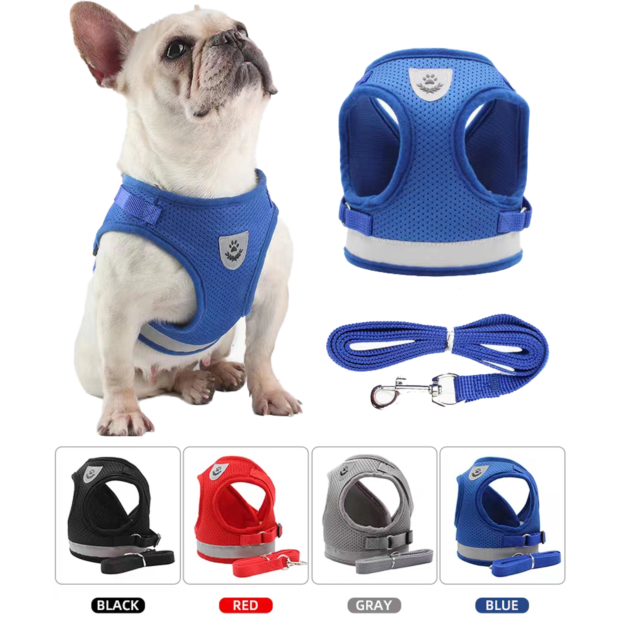 Adjustable Dog Vest Harness With Leash 1