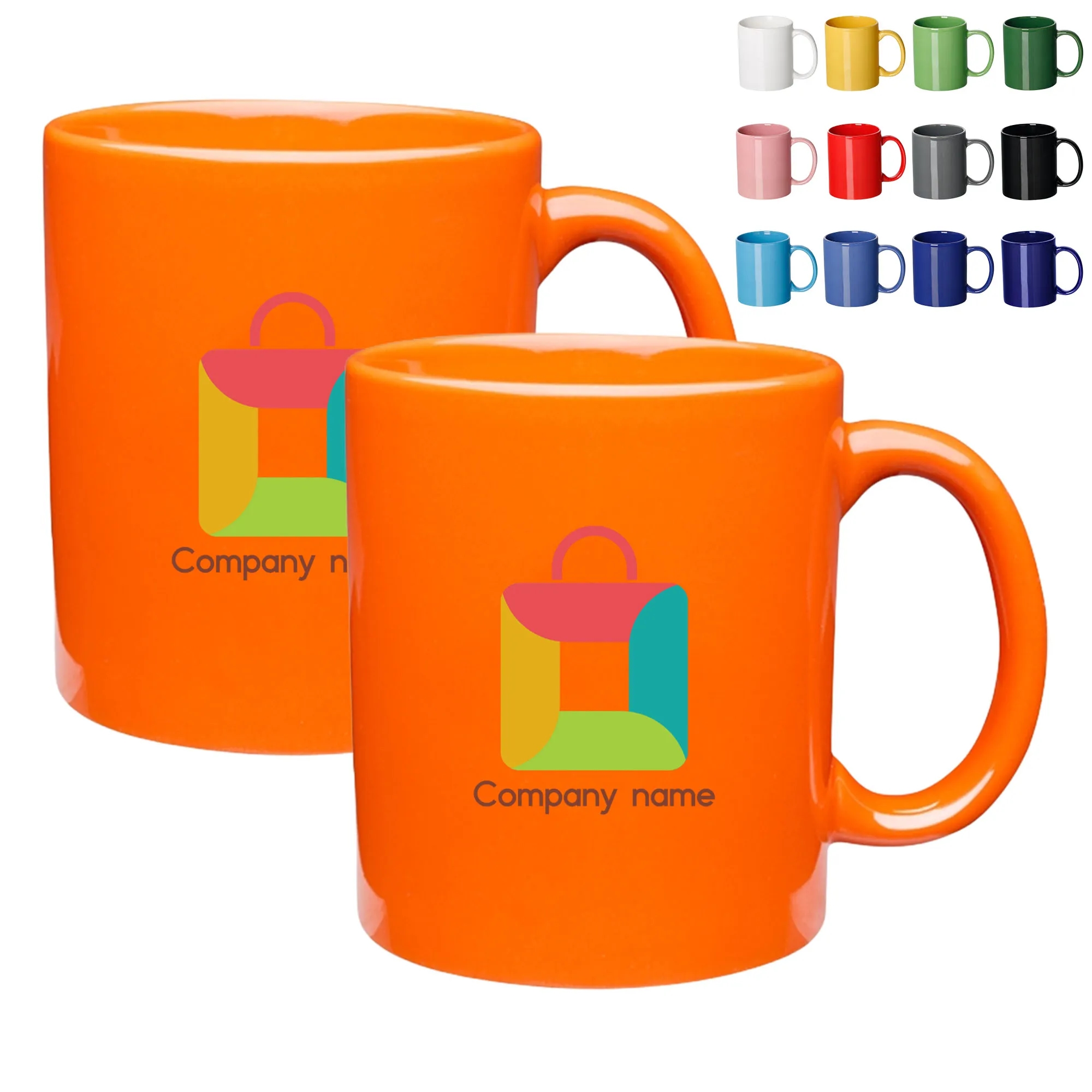 MOQ50 11oz Ceramic Colored Coffee Mug 2