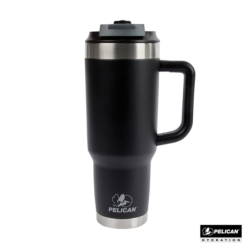 Pelican Porter™ Dual 40 oz. Dual Lid, Recycled Double Wall Stainless Steel Travel Tumbler 42