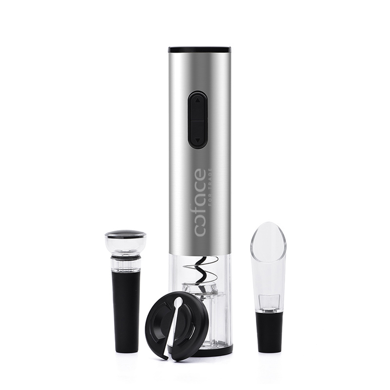 WineVault Veneto 4-Piece Electric Wine Opener Set – Includes Opener, Pourer, Stopper & Foil Cutter 13