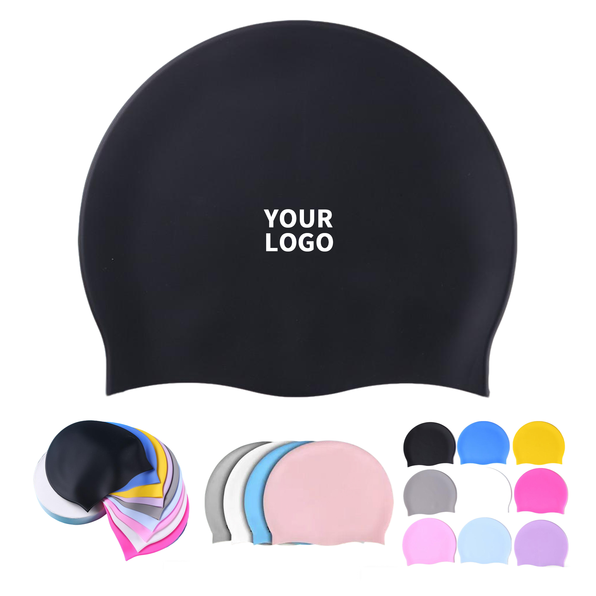 Waterproof Silicone Swimming Cap With High Elasticity 9