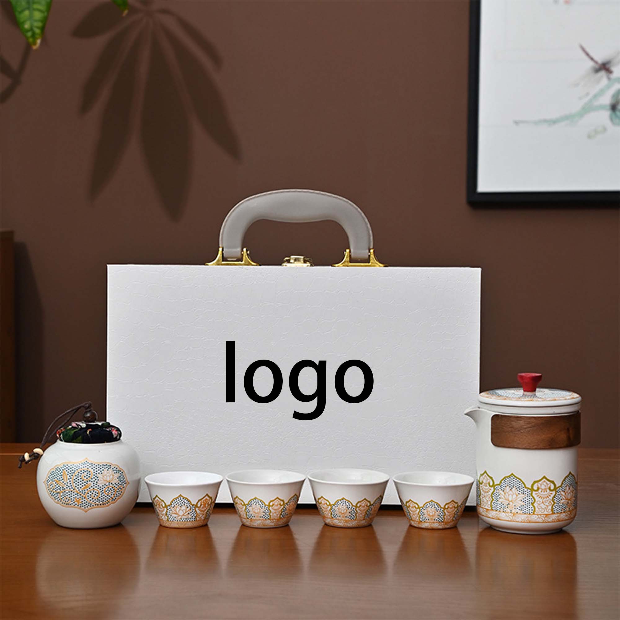 Chinese New Year Gift Ceramic Tea Set 3