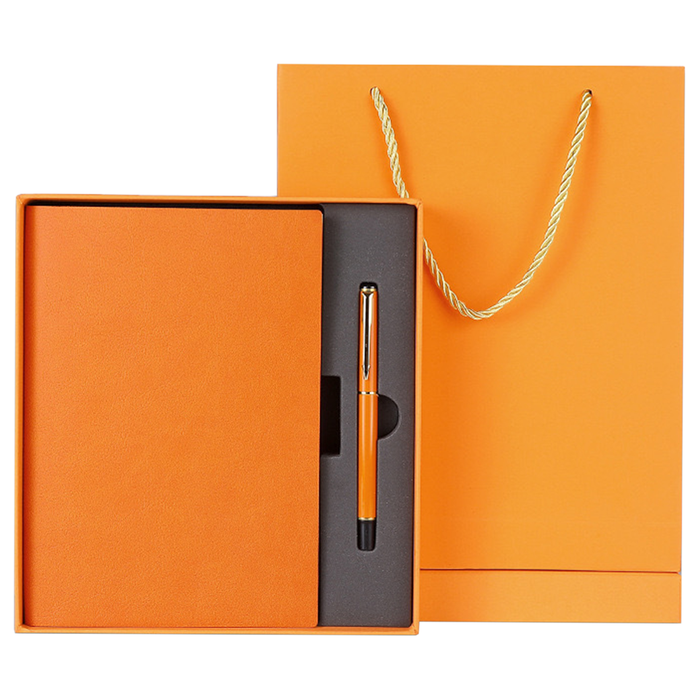 Faux Leather Notebook And Pen Gift Box Set 4