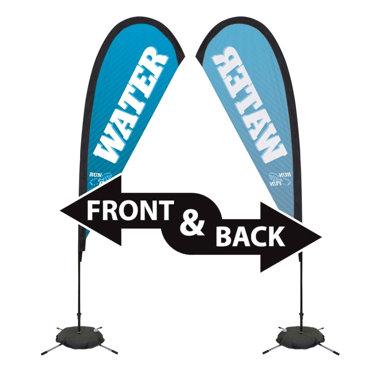 8' Premium Teardrop Sail Sign Kit (Single-Sided with Scissor Base) 7