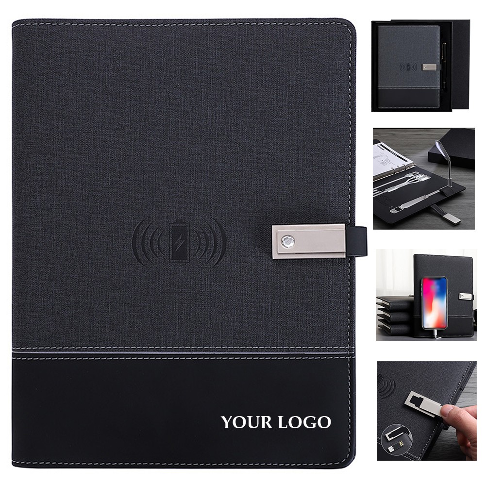 Wireless Charging Powerbank Notebook With Lamp 2