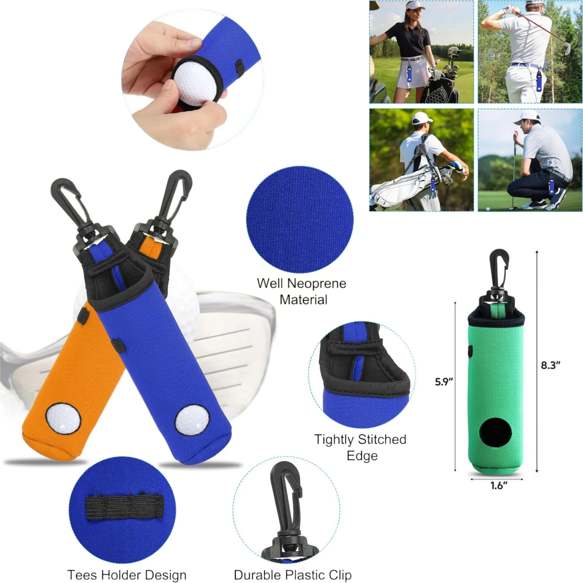 Premium Neoprene Golf Ball Pouch 42