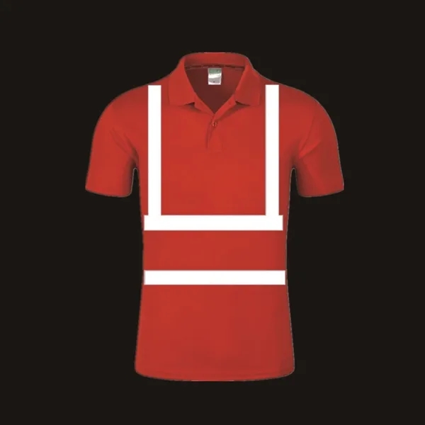 High Visibility Reflective Construction Safety Polo T Shirt 6