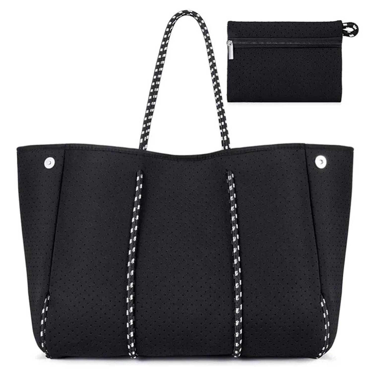 Large Capacity Perforated Neoprene Tote Bag w/ Pouch 3