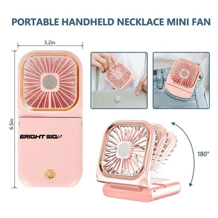 3-in-1 USB Rechargeable Neck Fan with Power Bank 3
